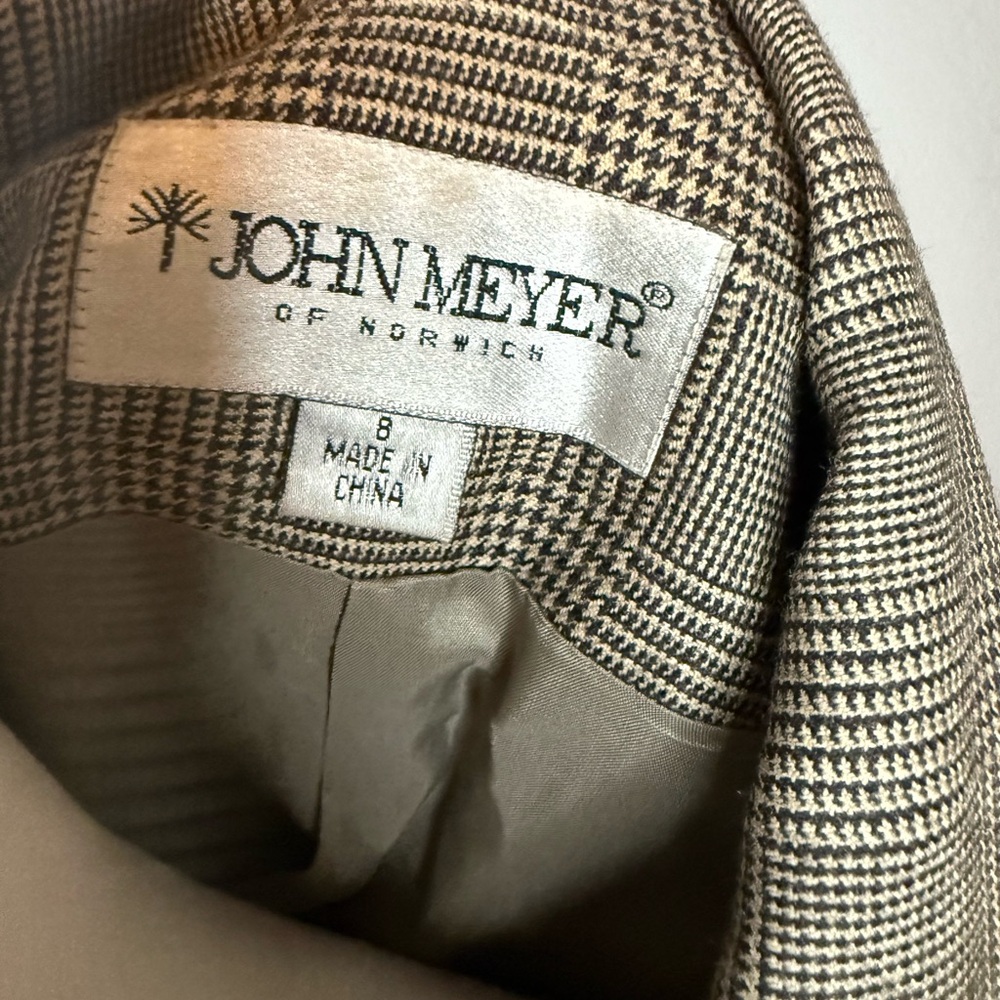 John Meyer Houndstooth Blazer - image 3